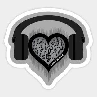 Love Music rhythm heart beat Sticker